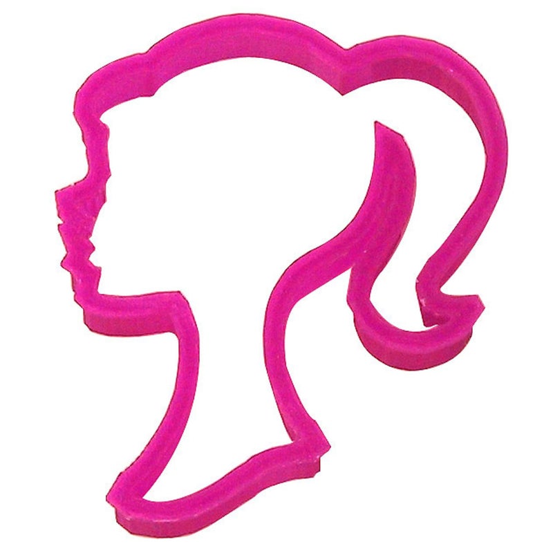 CookieCutter.com Doll Head Cookie Cutter 4 inch - Made with Food Safe 3D Plastic - Made in USA - Color May Vary - Image 1